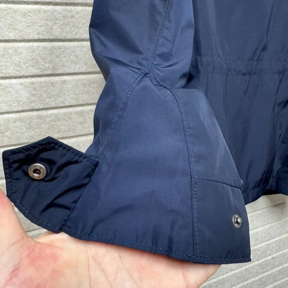 J Jill Womens Blue Zip Up Utility Jacket Drawstring Waist Front Pockets LP - Picture 7 of 14